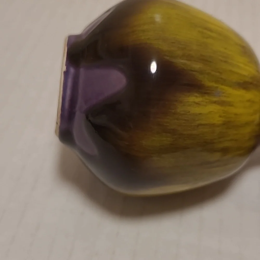 Vintage Japanese Multicolored Drip Glaze Bud Vase